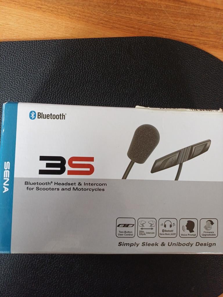 Sena 3S Bluetooth Headset & Intercom voor Scooter/Motor, Verzenden, Zo goed als nieuw