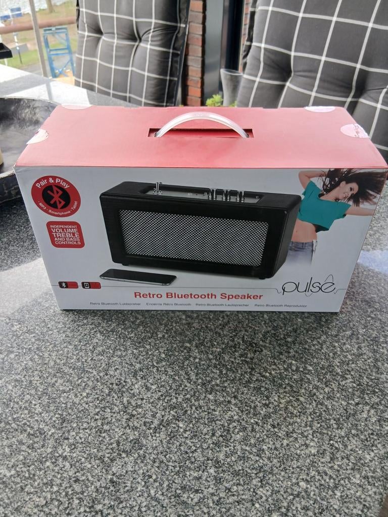 Retro Bluetooth Speaker Pulse - Draagbaar & Stijlvol, Audio, Tv en Foto, Luidsprekers, Nieuw, Overige typen, Minder dan 60 watt