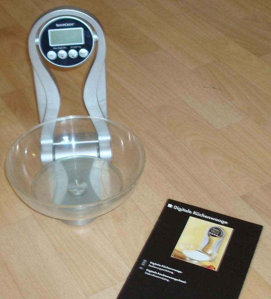 digitale keukenweegschaal met boekje, Verzenden