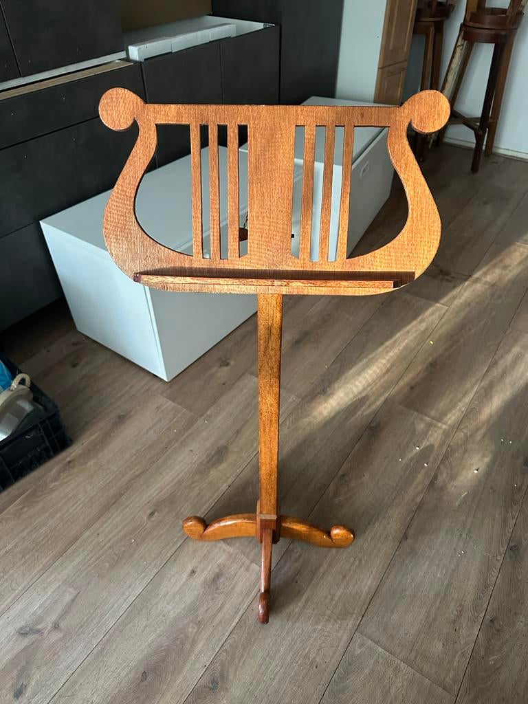 Vintage houten muziekstandaard / menukaarthouder, Muziek en Instrumenten, Ophalen, Gebruikt, Muziekstandaard, Overige instrumenten