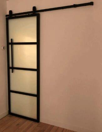 matglas industriele deur barndeur schuifdeur staal hout melk, Ophalen, -, Nieuw, -