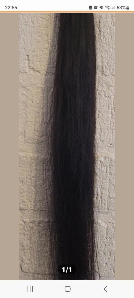 Zwarte keratine wax hairextensions, 65cm, echt haar, Ophalen of Verzenden