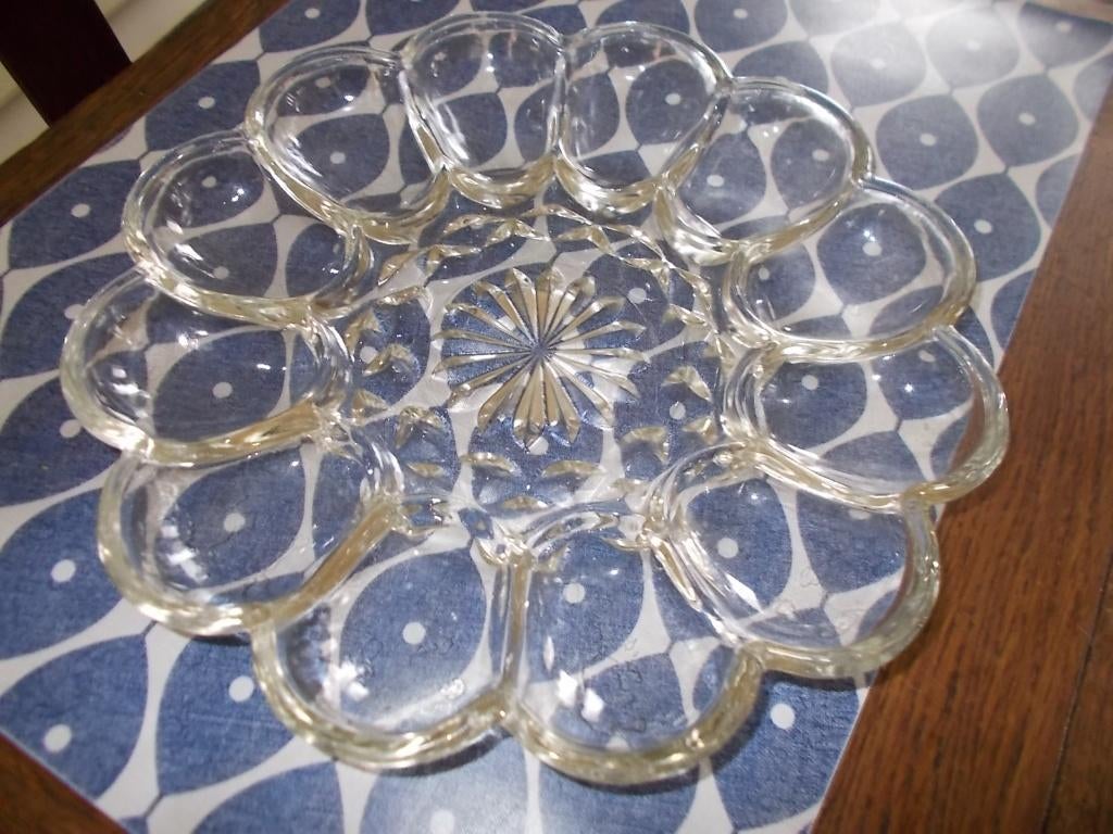 🥚Anchor hocking eierschaal,eierbord., Ophalen of Verzenden, Overige stijlen, Glas, Schaal of Schalen