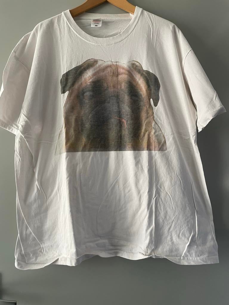 Wit T-shirt met hondenfoto van fruit of the loom maat xxl, Ophalen of Verzenden, Gedragen, Overige maten, Wit