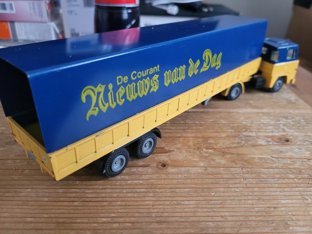 Scania oplegger telegraaf, Hobby en Vrije tijd, Modelauto's | 1:50, T, Nieuw, T, Tekno