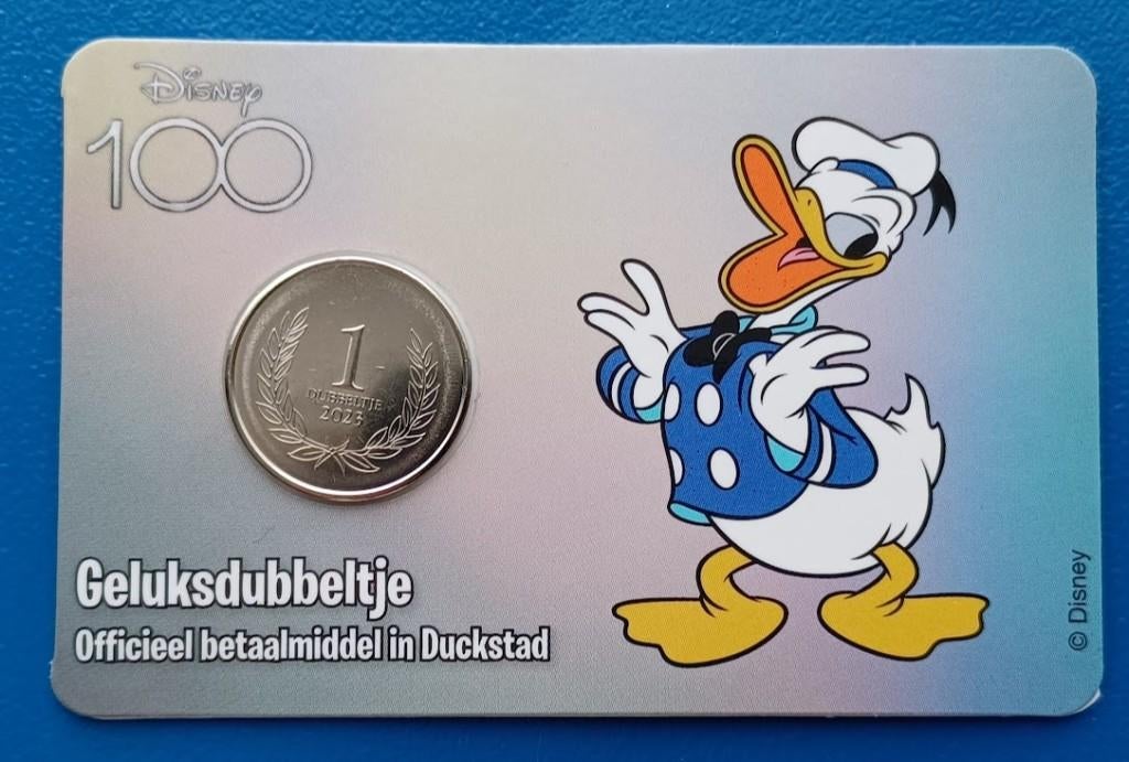 Geluksdubbeltje - 100 jaar Disney - 2023, Verzenden, Overige materialen, Nederland