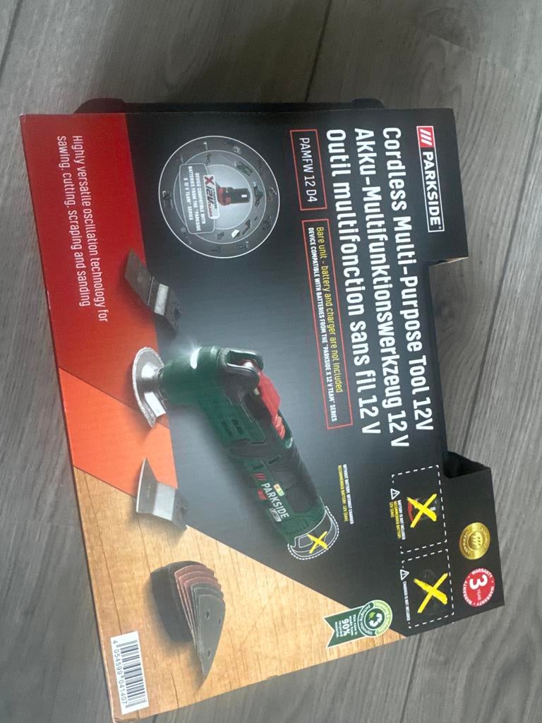 Parkside Multitool 12V Accu zonder accu en zonder lader, Doe-het-zelf en Verbouw, Ophalen of Verzenden, Nieuw