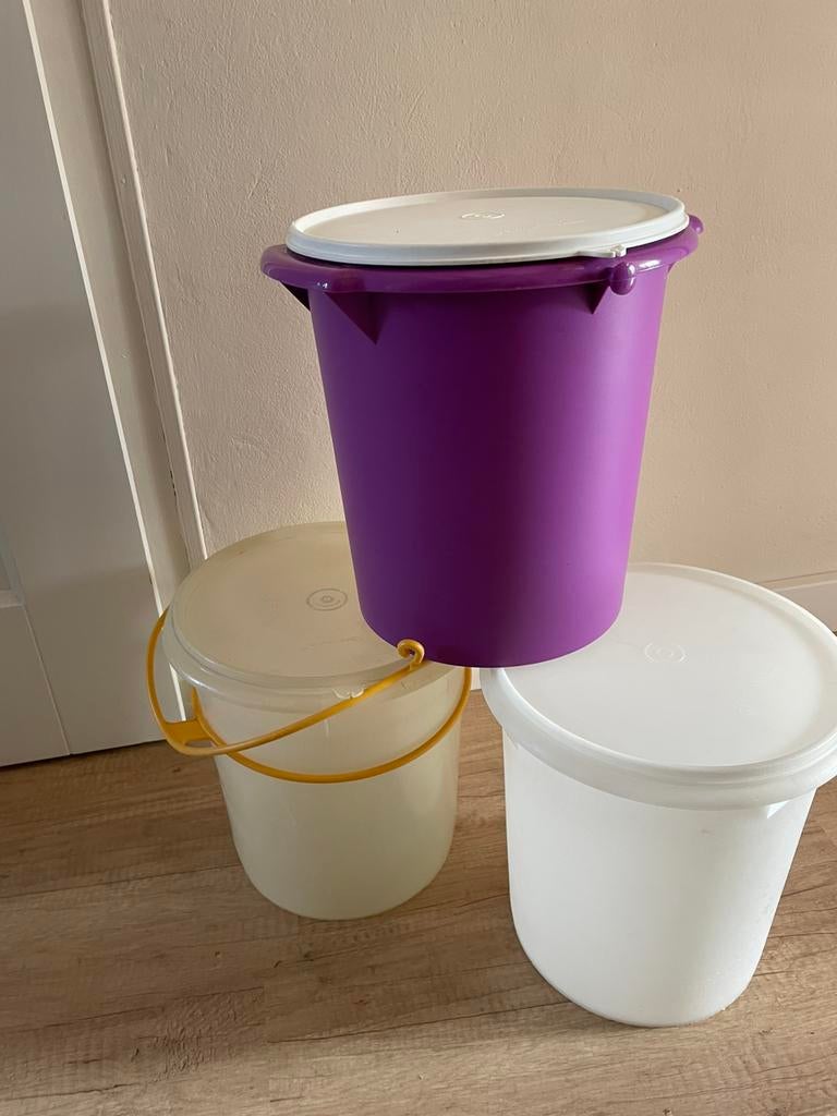 Tupperware wasemmer 3x, Ophalen of Verzenden, Gebruikt, Wit, Overige typen