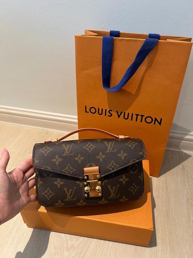 Louis Vuitton Pochette Metis East West tas Origineel, Ophalen of Verzenden, Zo goed als nieuw, Bruin, Schoudertasje