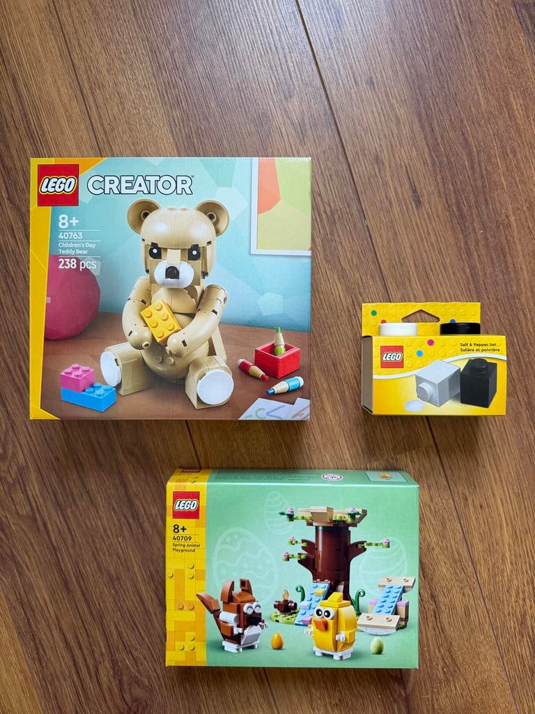 LEGO Paas lot: Creator 40763, Dieren 40709 , Zout/Peper, Lego, Nieuw, Ophalen of Verzenden, Inclusief doos