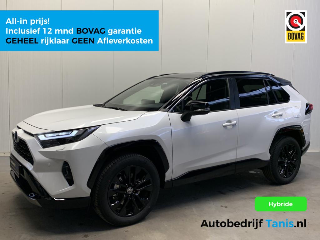 Toyota RAV4 2.5 Hybrid Style TWOTONE-LEDER-360CAMERA-JBL.S, 12 maanden, Gebruikt, 4 cilinders, Leder en Stof
