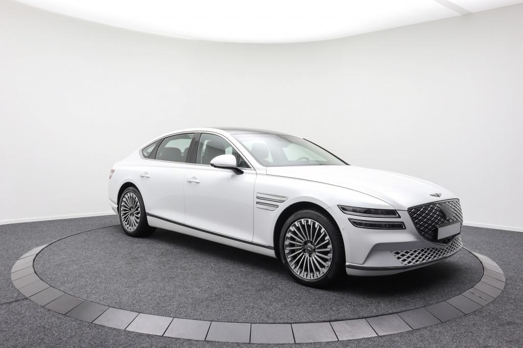 Genesis G80 87kWh | Solarroof | Massage | Stoelventilatie |, 0 cilinders, Gebruikt, Zwart, 1885 kg