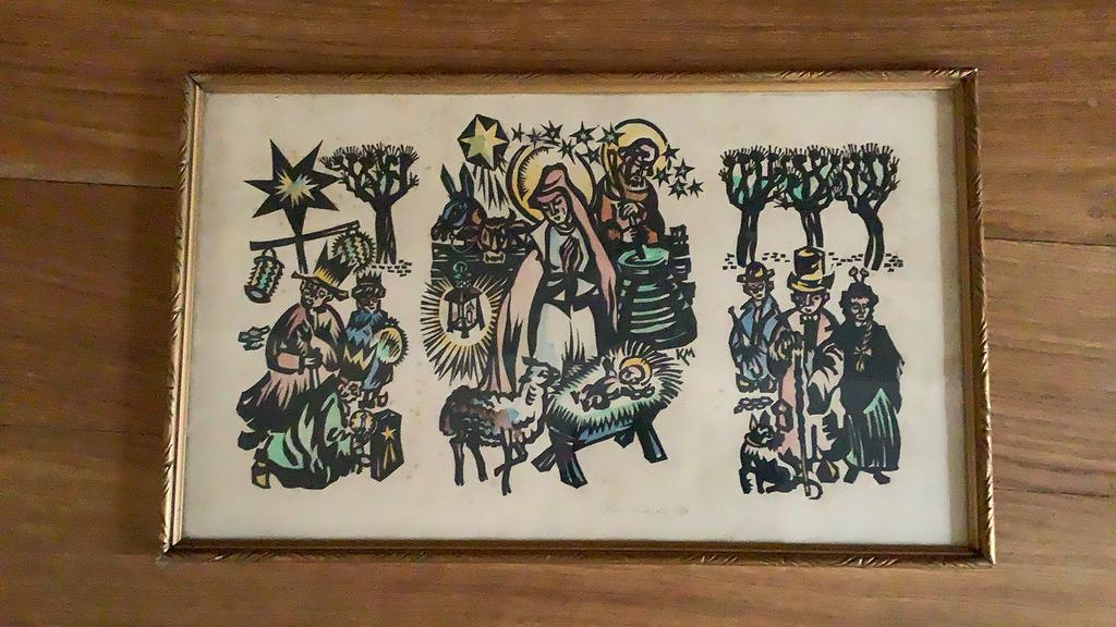 Geboorte jezus,door Kees Manders, Ophalen of Verzenden