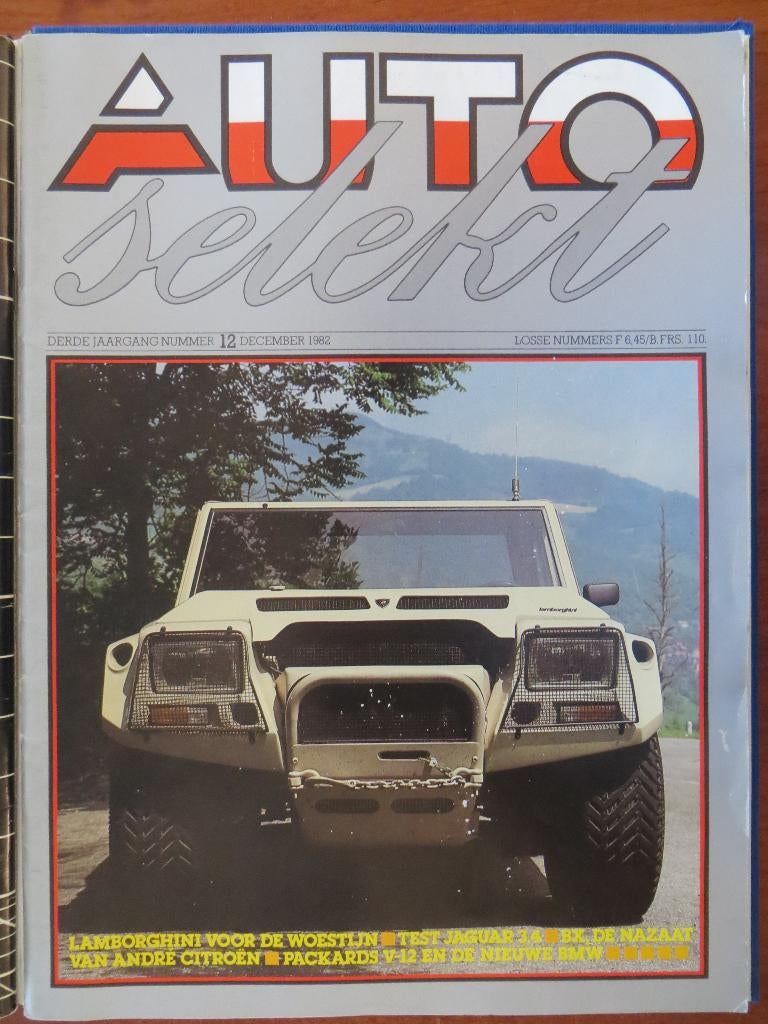 Autoselekt 12 1982 Lamborghini LMA, BMW 3-serie, Jaguar XJ, Ophalen of Verzenden, Nieuw, BMW