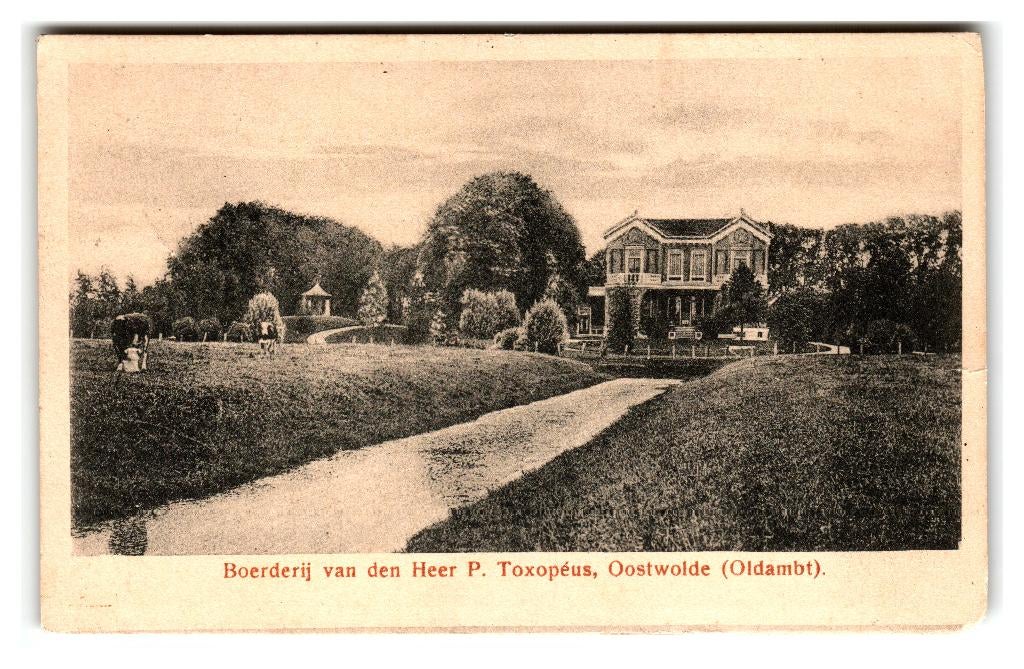 Oostwold, (Oldambt) Boerderij van den Heer P. Toxopéus, Verzenden, Voor 1920, Gelopen, Groningen