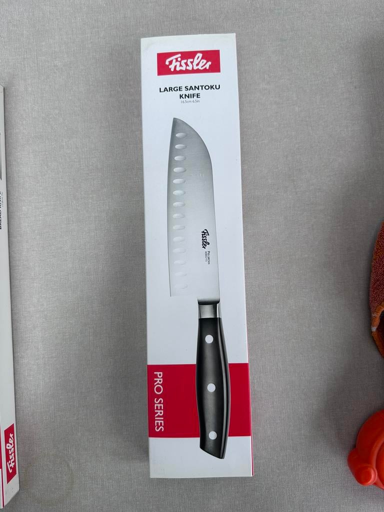 Fissler Santoku mes - 16,5 cm - Nieuw in doos, Ophalen of Verzenden, Zo goed als nieuw