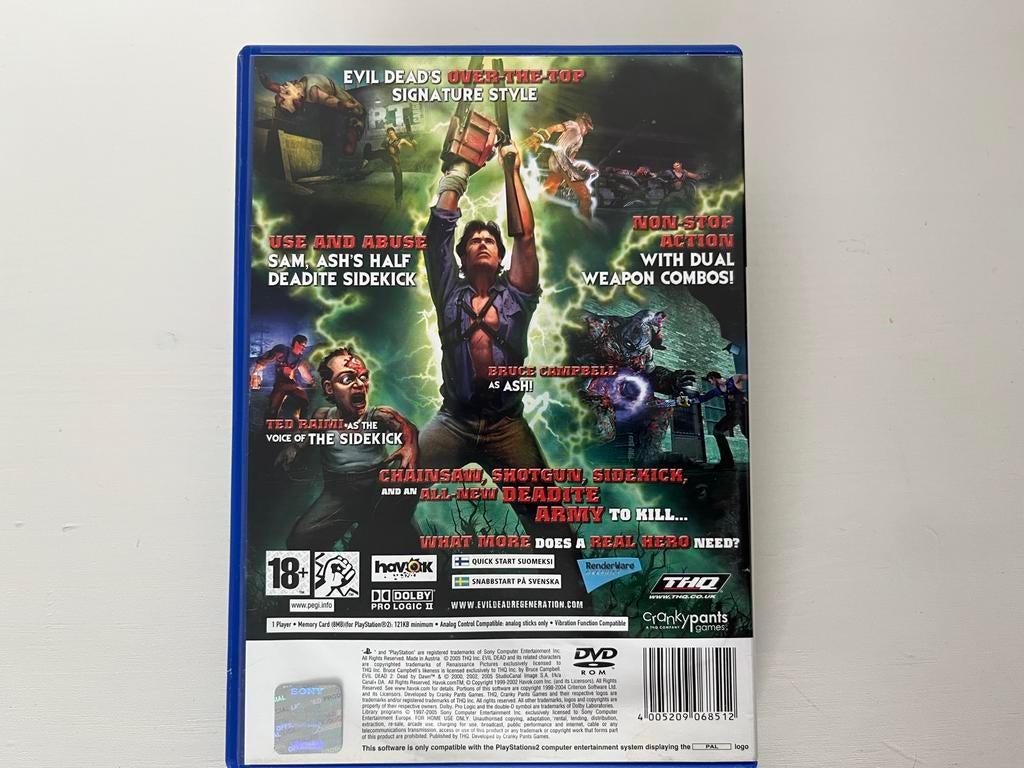Evil Dead Regeneration PS2 zeer goede staat, Avontuur en Actie, Gebruikt, Vanaf 18 jaar, T