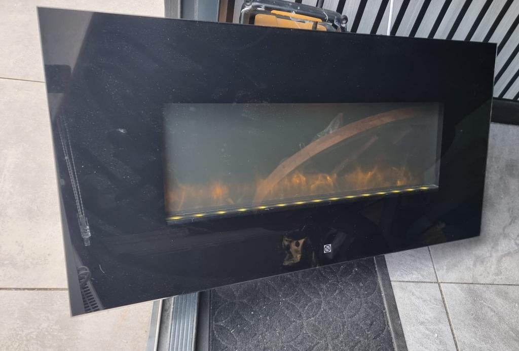 Te koop elektrische sfeerhaard met verwarming, Huis en Inrichting, Haarden, Ophalen, Zo goed als nieuw, Vrijstaande haard, Elektrische haard