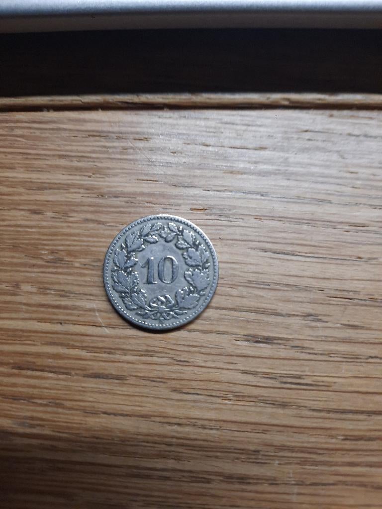 Zwitserland. 10 Rappen B 1882, Ophalen of Verzenden, Overige landen