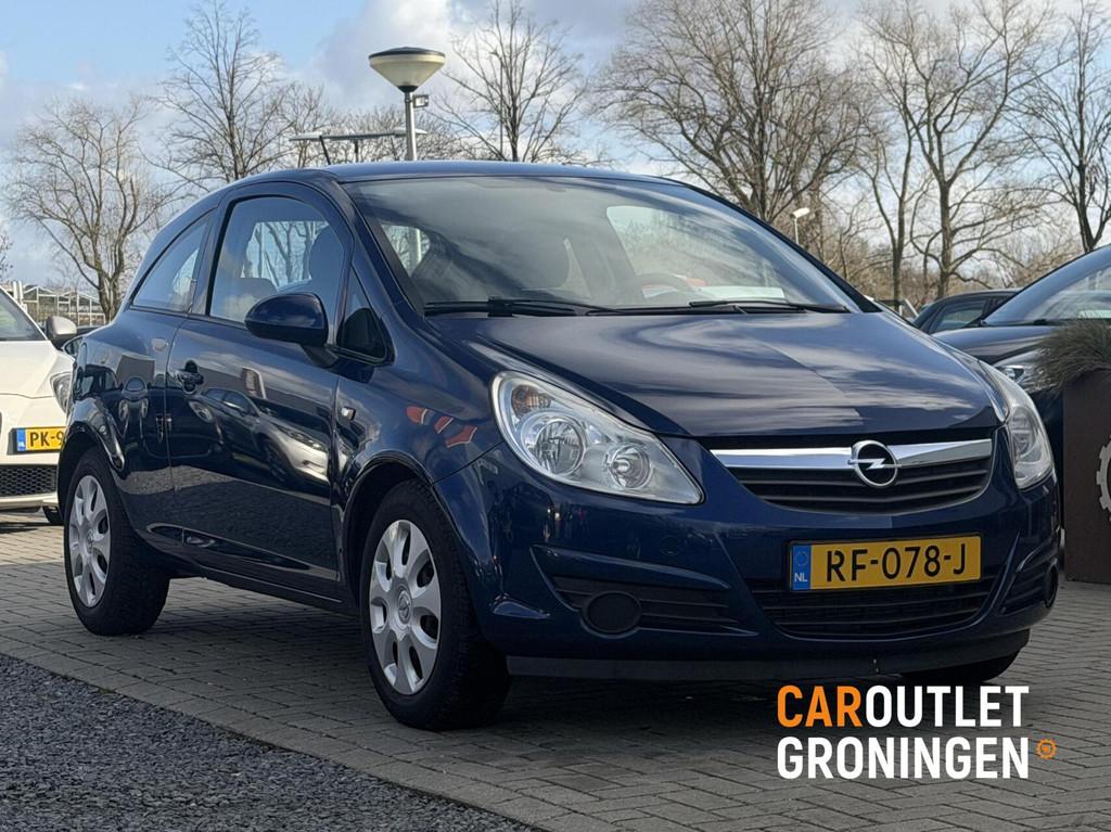 Opel Corsa 1.2-16V Business | AIRCO | 2e EIGENAAR | NWE APK, Voorwielaandrijving, Zwart, Blauw, 1229 cc