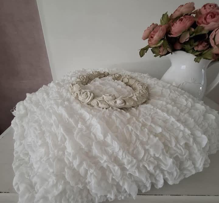 Prachtige witte  sprei/plaid/bouti, Antiek en Kunst, Ophalen of Verzenden