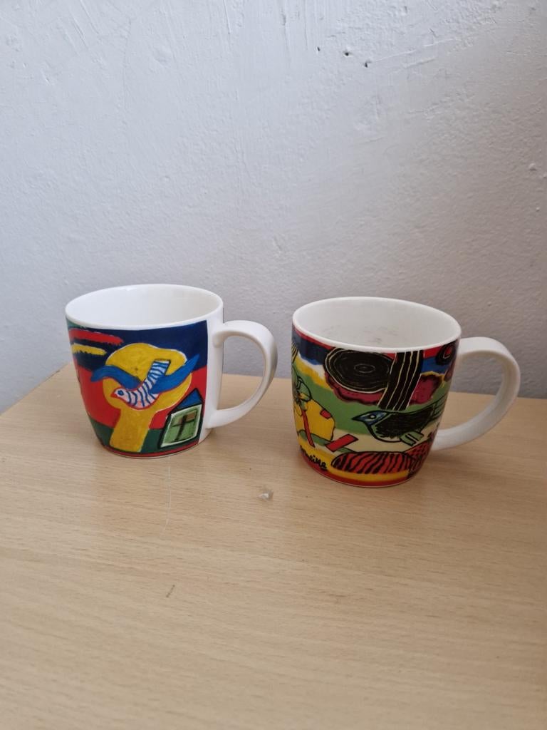 2x mok Corneille, Ophalen of Verzenden, Overige stijlen, Kop(pen) en/of Schotel(s), Glas