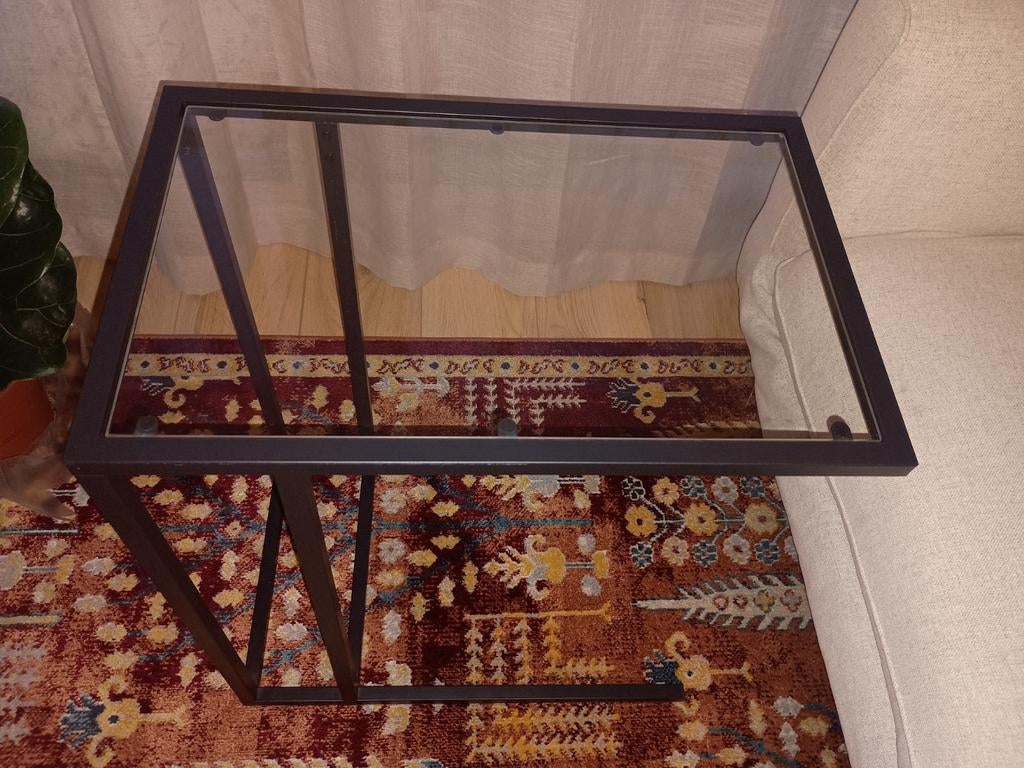 Ikea Vittsjo laptoptafel zwart metaal met glas, Ophalen, Gebruikt