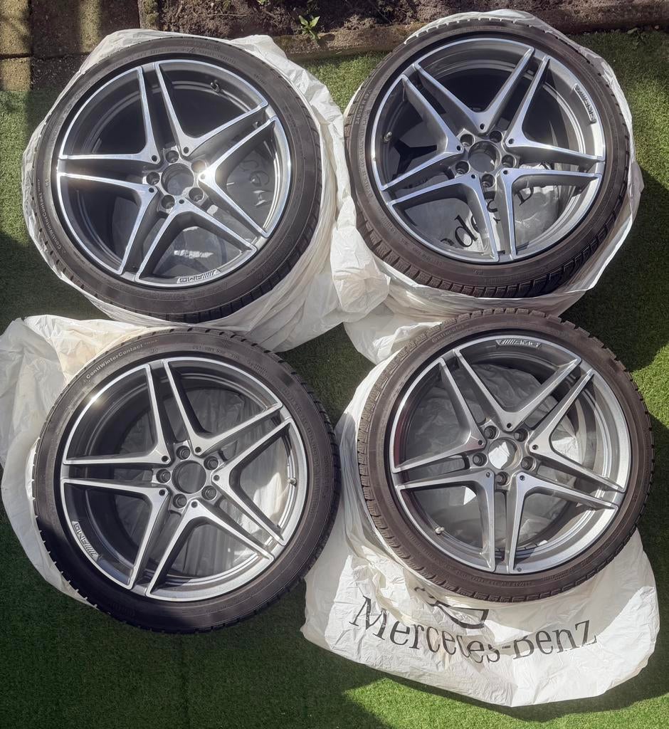Orginele Mercedes Benz AMG velgen met banden, Gebruikt, Banden en Velgen, All Season, Personenwagen