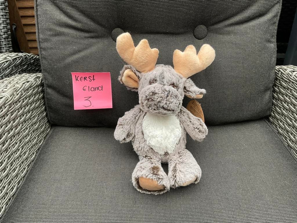 Nieuwe kerst knuffel eland of rendier knuffel ca 30cm, Ophalen, Nieuw, Overige typen