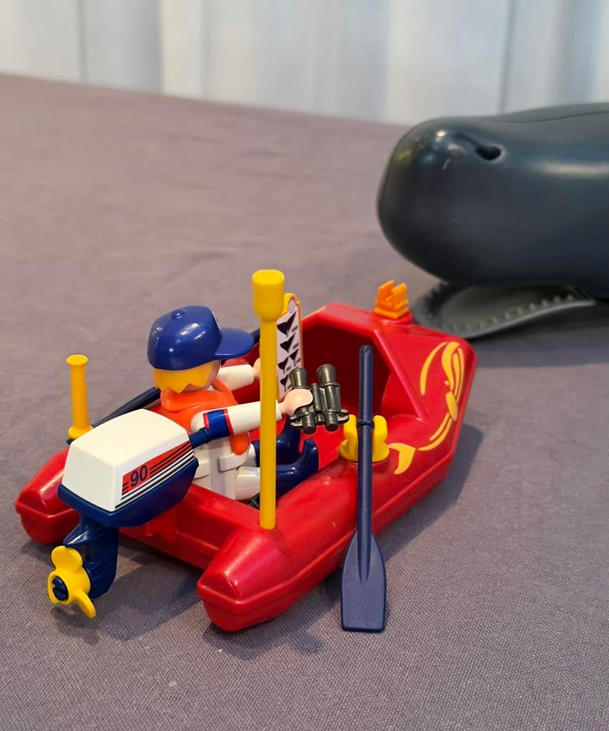 Playmobil potvis met rubberboot 4489, Ophalen of Verzenden, Gebruikt