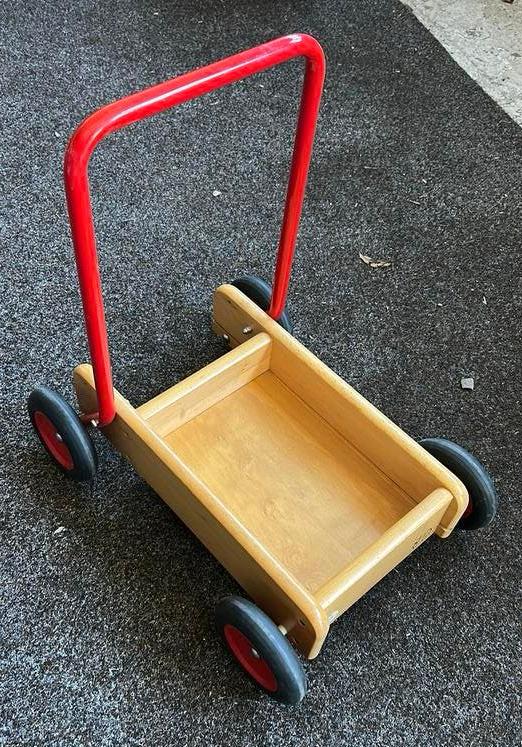 Bueren houten loopwagen duwkar voor peuter, Ophalen, Zo goed als nieuw, Overige typen