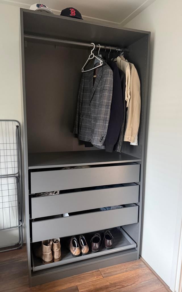 IKEA PAX - kledingkast - grijs, Ophalen, Zo goed als nieuw, 50 tot 75 cm, 200 cm of meer