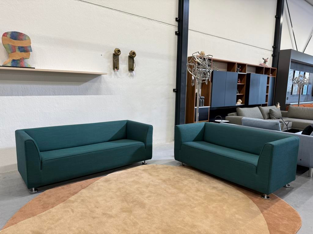 2 Nieuw Gelderland 4800 2,5 & 2 zits Bank Kvadrat Sunniva, 75 tot 100 cm, Ophalen of Verzenden, Rechte bank, Gelderland