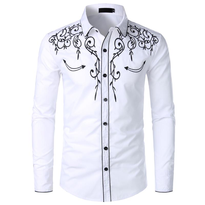 Cowboy overhemd 2 / wit western heren mannen linedance, Kleding | Heren, Overhemden, Verzenden, Nieuw, Wit, Overige halswijdtes