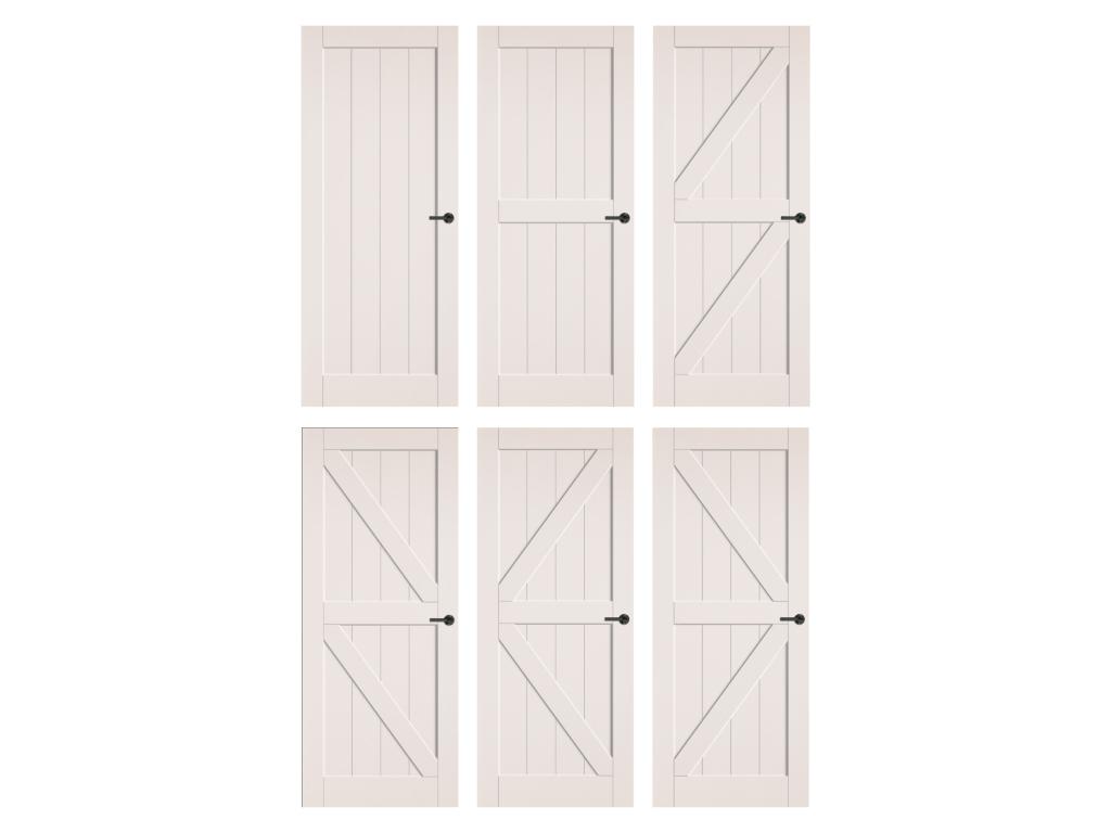 Binnendeur Borger - Witte barndeur - Landelijke deur - NIEUW, Niet ingevuld, Binnendeur, Niet ingevuld, Nieuw