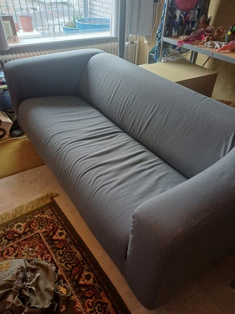 Grijze ikea klippan bank, Ophalen, Gebruikt, 150 tot 200 cm, Tweepersoons