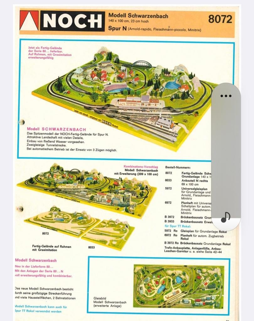Landschapsplaat Schwarzenbach treinplaat N spoor trein 1:160, Hobby en Vrije tijd, Modeltreinen | N-Spoor, Ophalen, Gelijkstroom of Wisselstroom