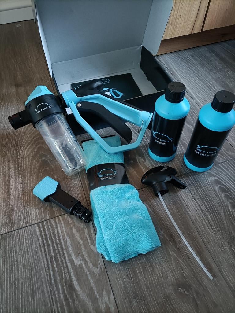 Schuim spray cannon en dirt foam en high gloss reinig setje, Auto diversen, Ophalen of Verzenden