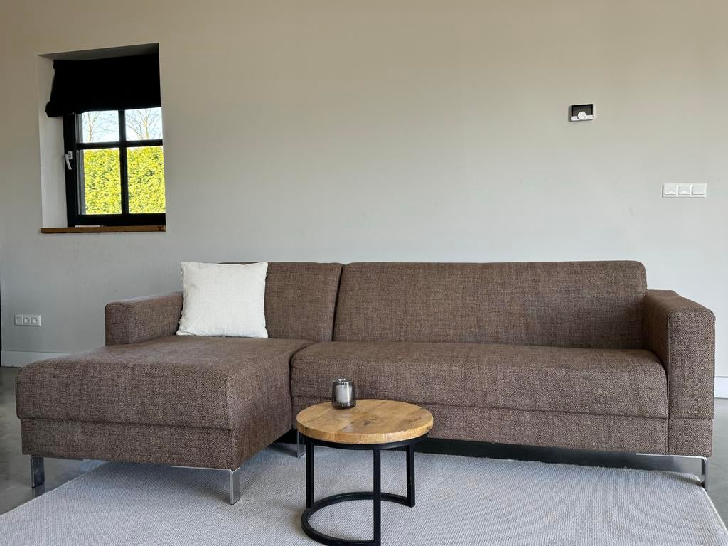 Moderne Montel hoekbank -  heel netjes. 140cm x 245cm, Ophalen, 125 tot 150 cm, Hoekbank, Zo goed als nieuw