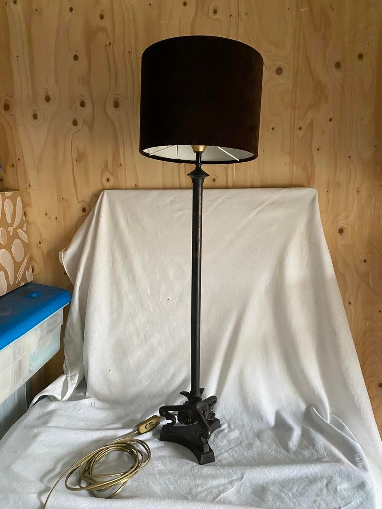 Schemerlamp brons, Ophalen, Klassiek, Zo goed als nieuw, Minder dan 100 cm