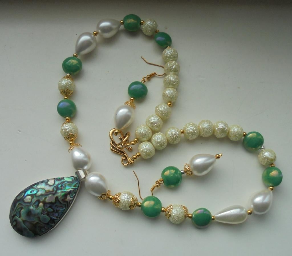 handwerk prachtige kettingset, Overige kleuren, Verzenden, Nieuw, Steen of Mineraal