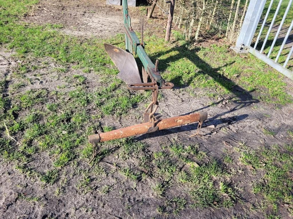 Antieke houten ploeg compleet met evenaar - decoratie, Antiek en Kunst, Ophalen of Verzenden