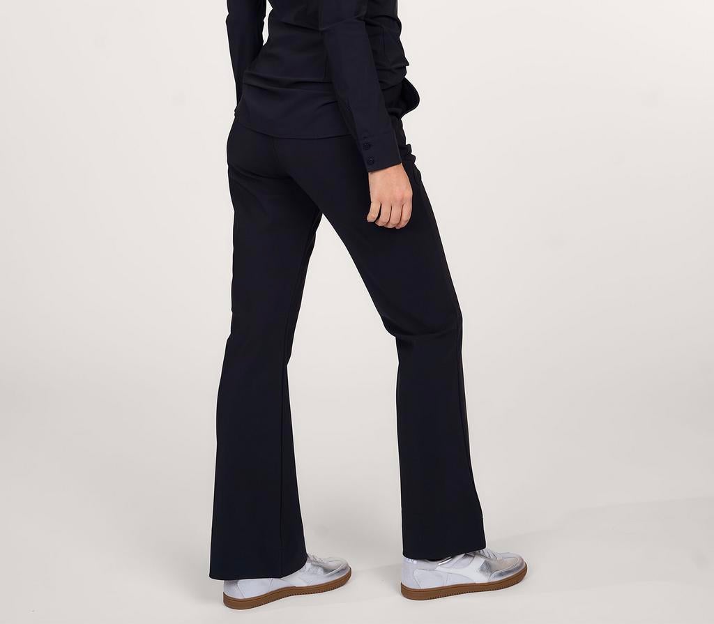 Studio Anneloes flared bonded broek zwart travelstof XXL, Zwart, Maat 46/48 (XL) of groter, Ophalen of Verzenden, Zo goed als nieuw