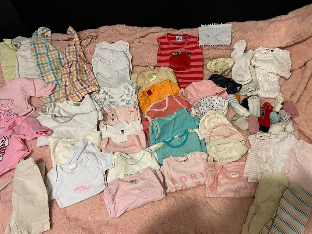 Babykleding meisjes maat 50-56 partij, Ophalen of Verzenden, Zo goed als nieuw, Maat 50