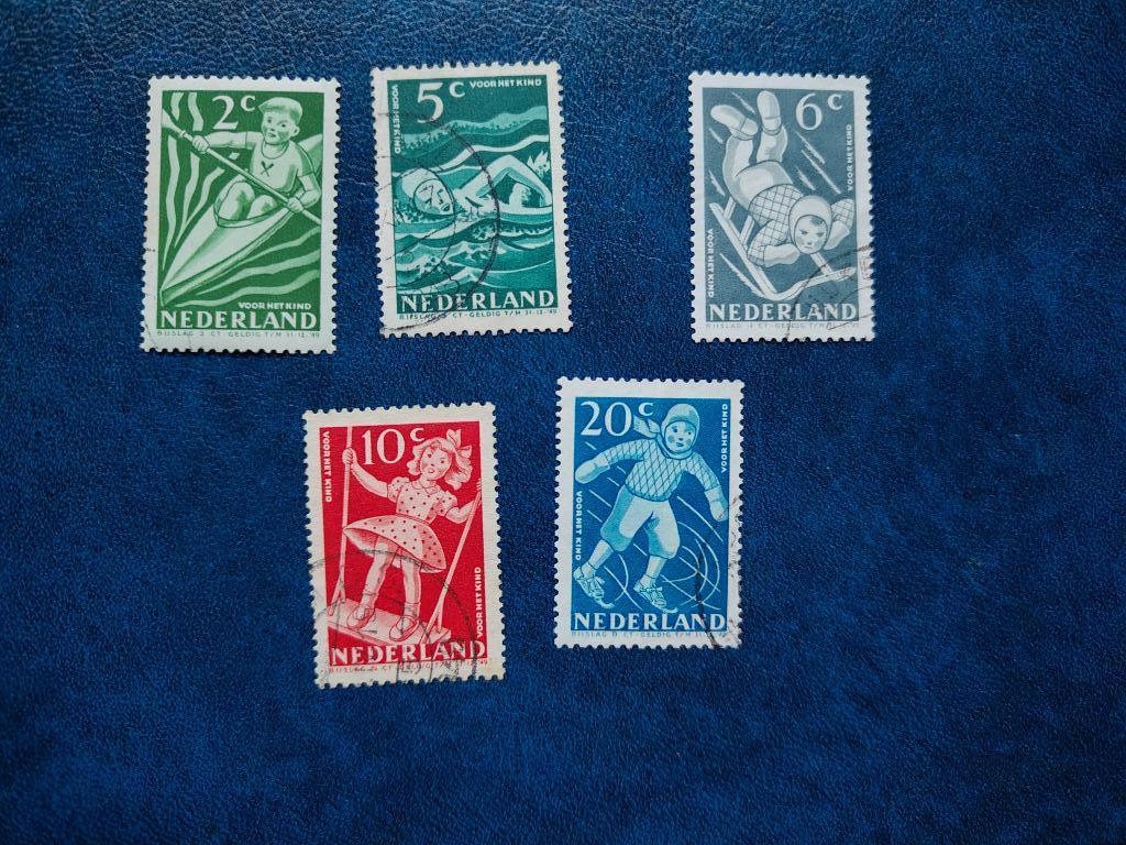 Kinderzegels 1948 NVPH 508-512, Verzenden, Na 1940, Gestempeld