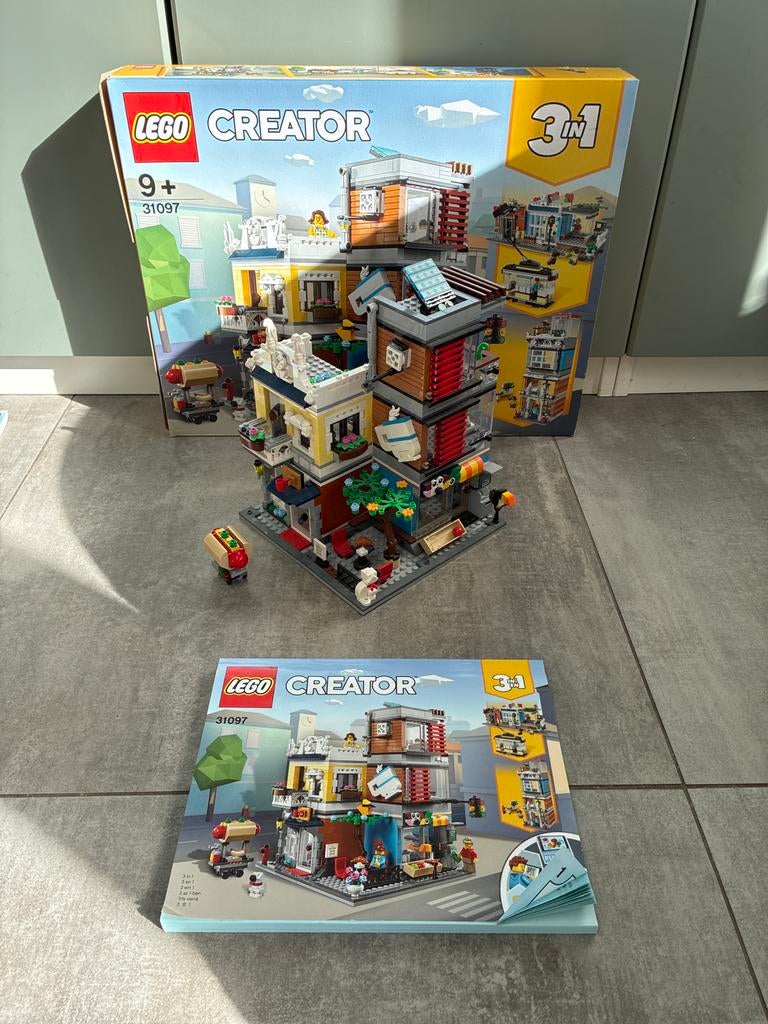 Lego Creator 31097 Huisdierenwinkel & Café (90% compleet), Gebruikt, Lego, Ophalen of Verzenden, Inclusief instructies