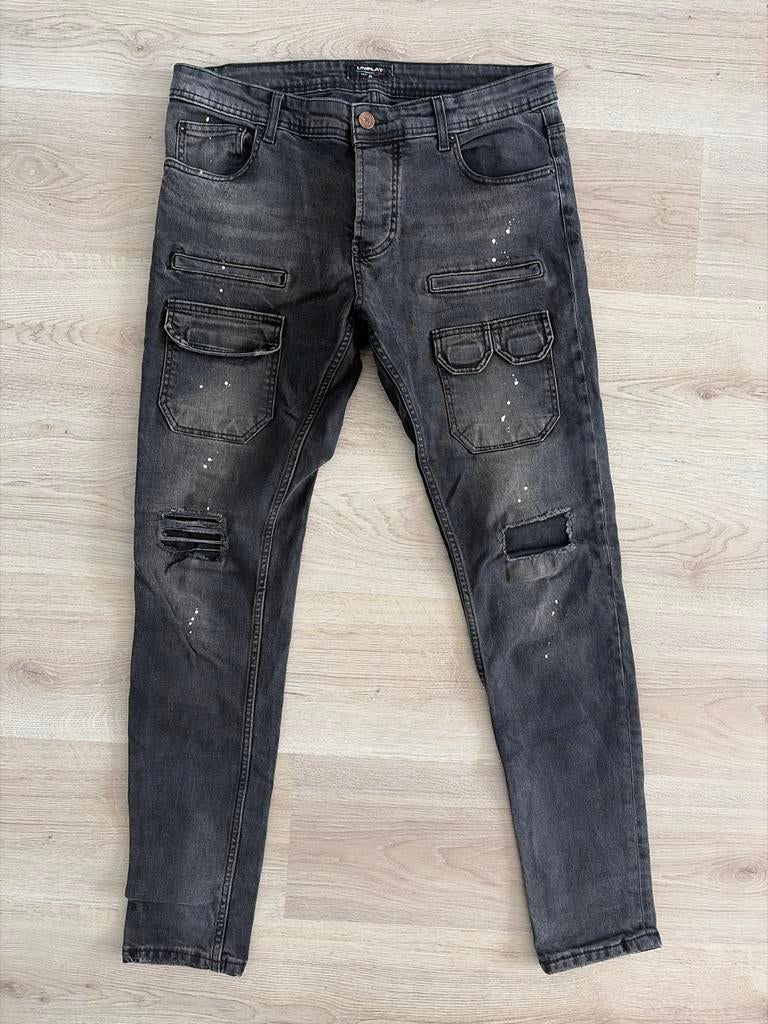 Mooie Uniplay jeans - Maat 36, Ophalen of Verzenden, Gedragen, Grijs, W36 - W38 (confectie 52/54)