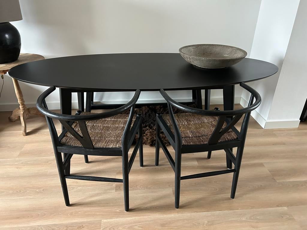 d-Bodhi Caterpillar eettafelstoelen, Huis en Inrichting, Ophalen, Twee, Zwart, Hout