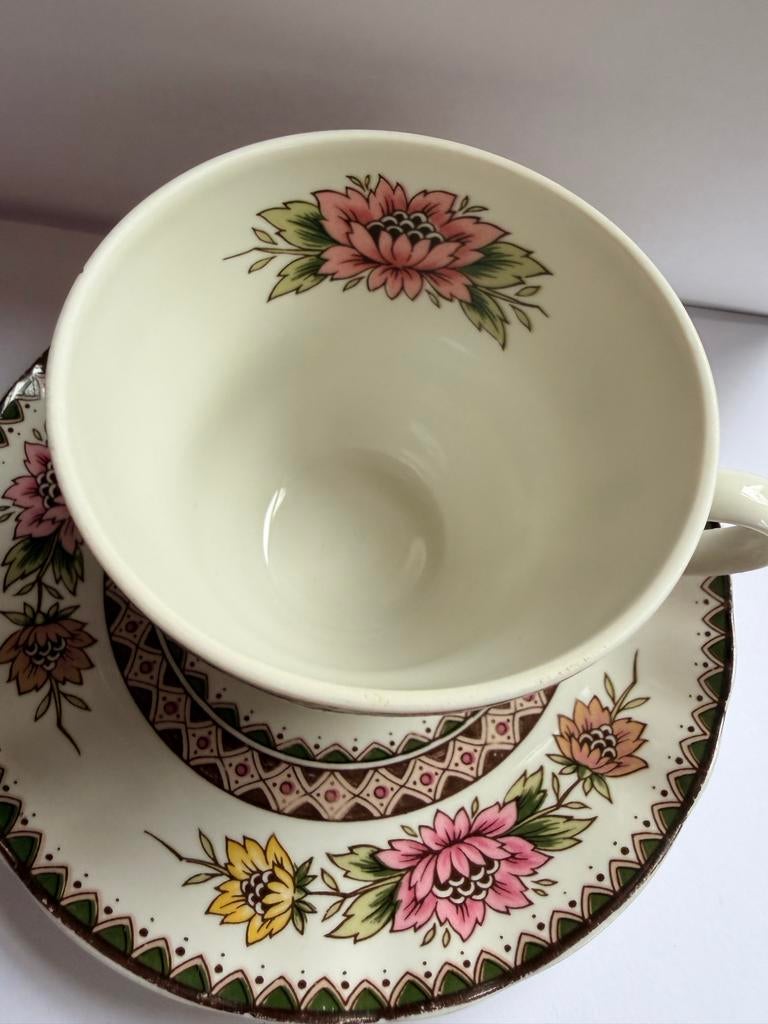 Royal Winterling Marktleuthen Bavaria Kop en Schotel Floraal, Antiek en Kunst, Antiek | Porselein, Ophalen of Verzenden