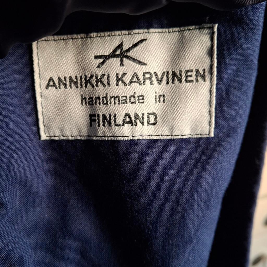 Anniki Karvinen Vintage Jas - Uniek Design, Anniki Karvinen, Blauw, Maat 46/48 (XL) of groter, Ophalen of Verzenden